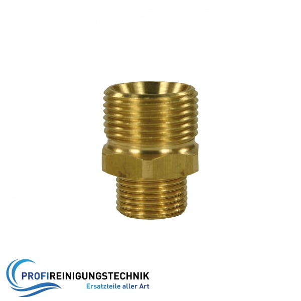 Gegennippel zu Hand- und Drehverschraubung / Aus Messing M22 AG : AG